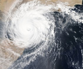 Cyclone cloud system Stock Photo 04