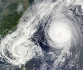 Cyclone cloud system Stock Photo 07