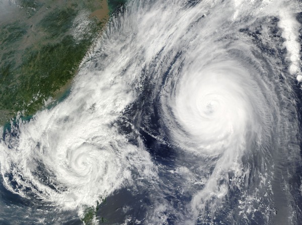 Cyclone cloud system Stock Photo 07