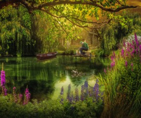 Dark fairy forest Stock Photo 09