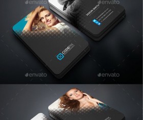 Dark styles business cards PSD template