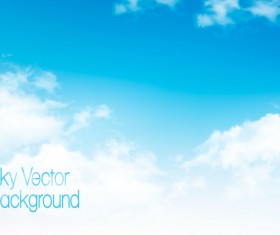 Day sky with white clouds background vector 03