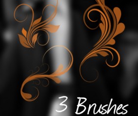 Decorative flower photoshop brushes