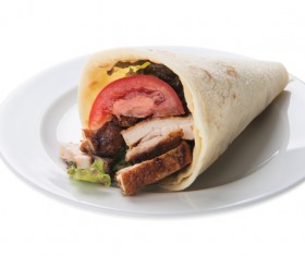 Delicious chicken burrito Stock Photo