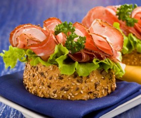 Delicious pork burger Stock Photo 02