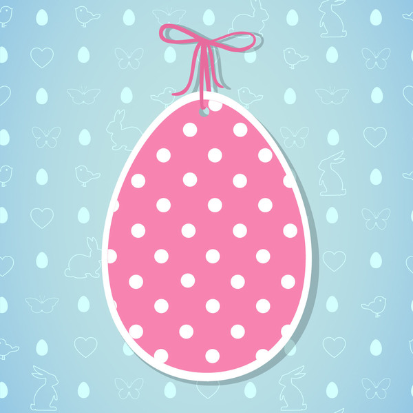 Easter egg tag vectors 02