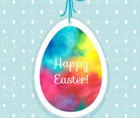 Easter egg tag vectors 04