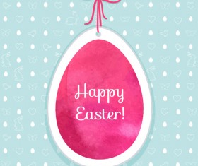 Easter egg tag vectors 05