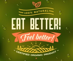 Eat better poster vector material 01