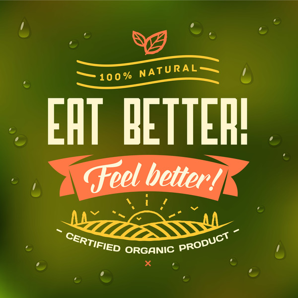 Eat better poster vector material 01