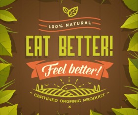 Eat better poster vector material 02