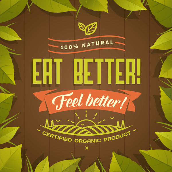 Eat better poster vector material 02