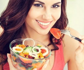 Eat healthy vegetarian vegetable salad HD picture 01