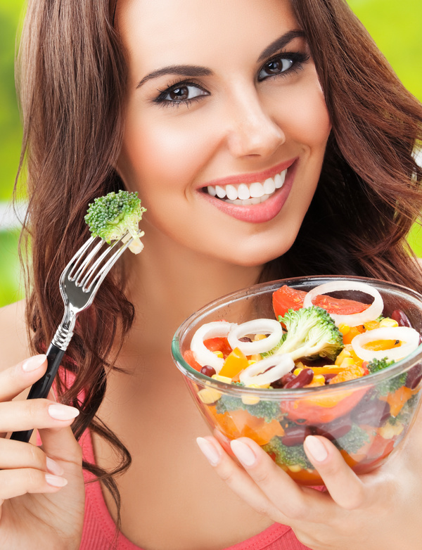 Eat healthy vegetarian vegetable salad HD picture 03