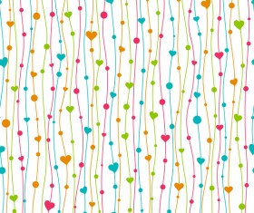 Elegant heart with lines seamless pattern vectors