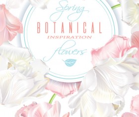 Elegant tulips with flower card vector 03
