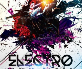 Explode debris styles flyer psd template