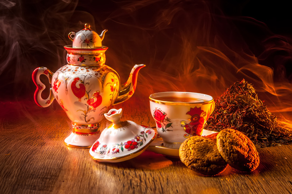 Exquisite tea and snacks Stock Photo
