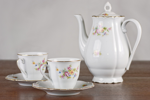 Exquisite tea set Stock Photo 02