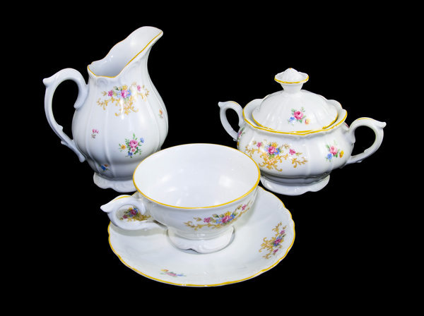 Exquisite tea set Stock Photo 03