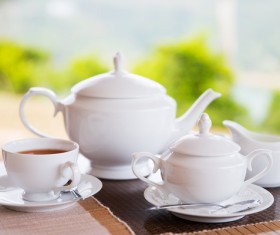 Exquisite tea set Stock Photo 04