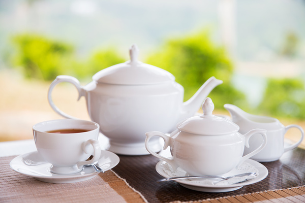Exquisite tea set Stock Photo 04