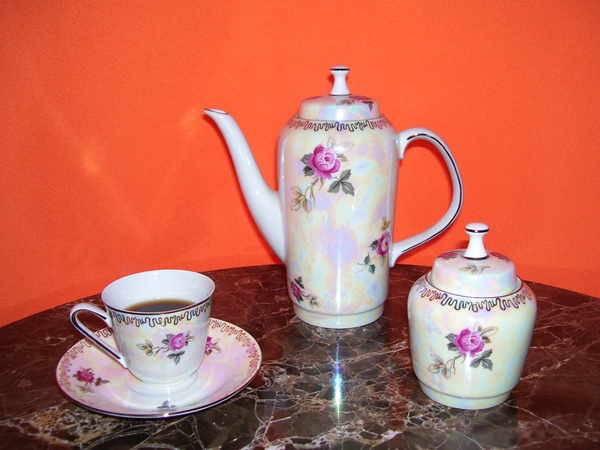 Exquisite tea set Stock Photo 05