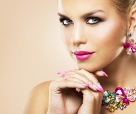 Fashion blonde woman perfect skin HD picture 04