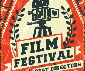 Film festival poster vector material 01