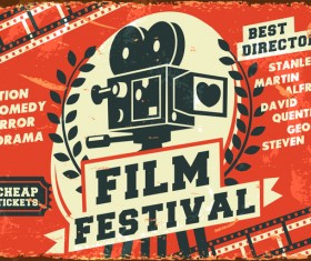 Film festival poster vector material 02