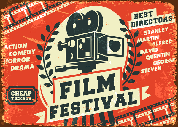 Film festival poster vector material 02