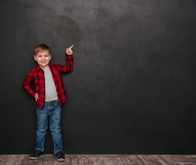 Finger black wall little boy HD picture