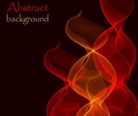 Fire wave with blue background vector