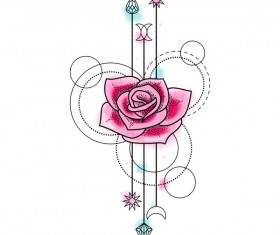 Flower decorative illustration vector material 01