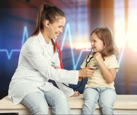 For children medical pediatrician Stock Photo 01