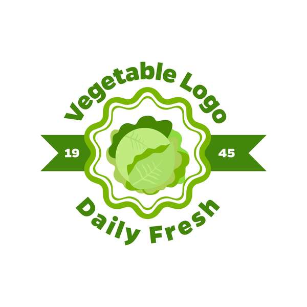 Fresh vegetables logo design vector 01
