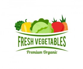 Fresh vegetables logo design vector 03