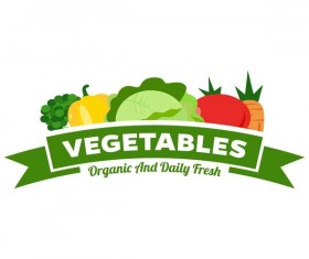 Fresh vegetables logo design vector 04