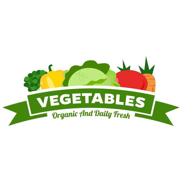 Fresh vegetables logo design vector 04