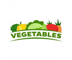 Fresh vegetables logo design vector 05