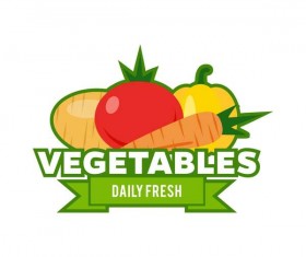 Fresh vegetables logo design vector 06