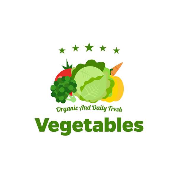 Fresh vegetables logo design vector 07