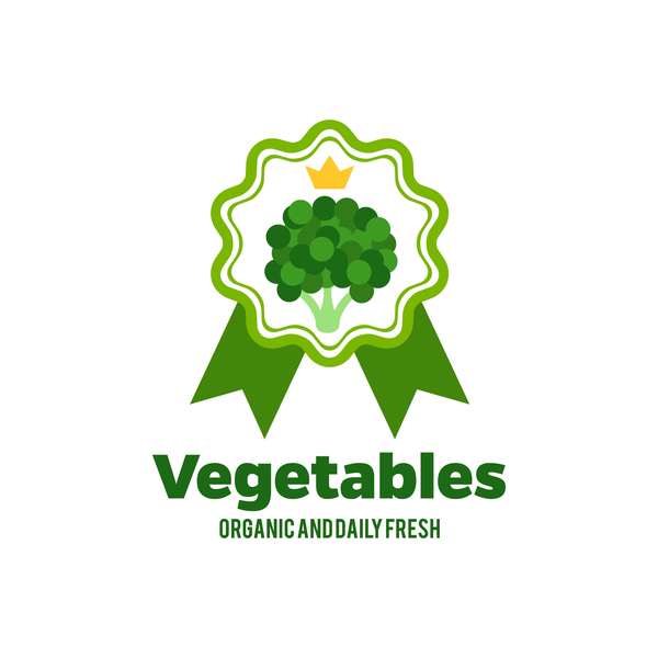 Fresh vegetables logo design vector 14
