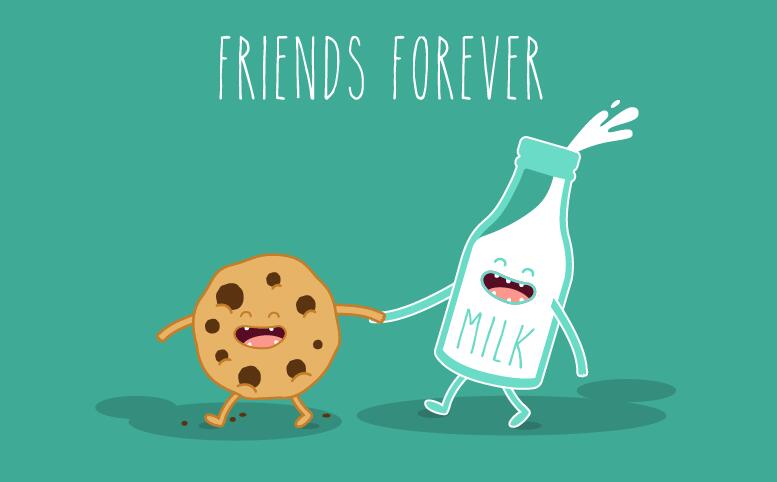 Funny cartoon friends vector material 01 free download