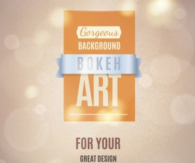 Gargeaus bokeh background with ribbon vector