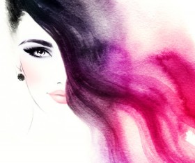 Girl art backgrounds Stock Photo 01