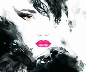 Girl art backgrounds Stock Photo 02