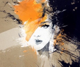 Girl art backgrounds Stock Photo 03