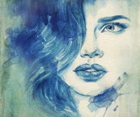 Girl art backgrounds Stock Photo 06