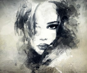 Girl art backgrounds Stock Photo 07